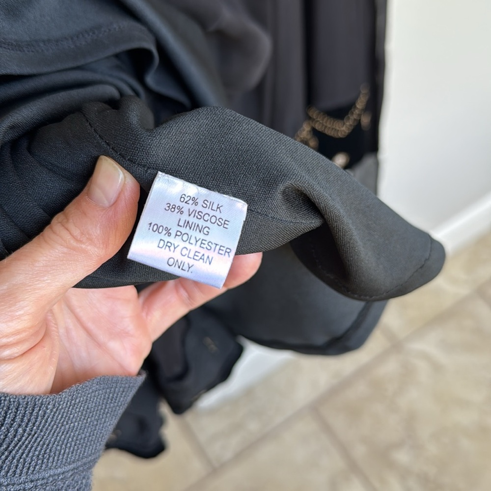 Vintage Collection silk & velvet sequined mini-dress - size medium - Picture 6 of 8